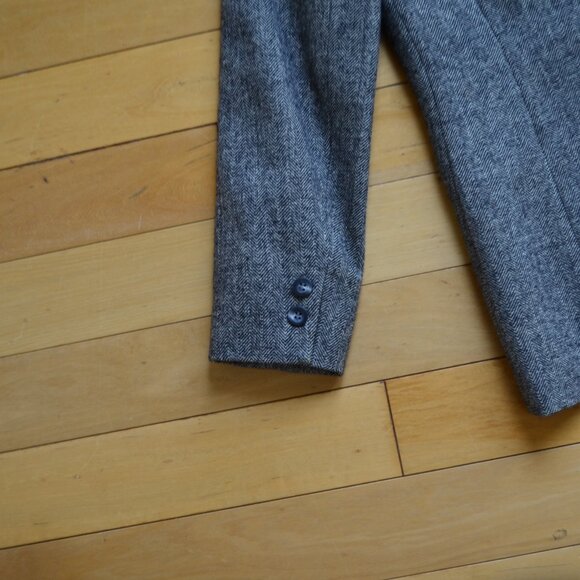 Pendleton Vintage Gray Wool Herringbone Preppy Academia Blazer Jacket Size 2 - Picture 14 of 15